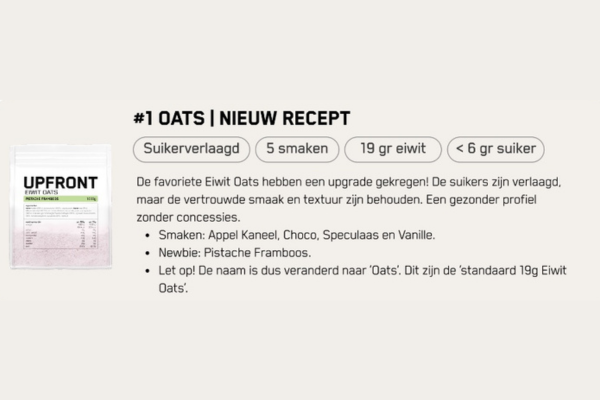 Oats nieuw recept Upfront