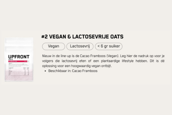 Vegan oats Upfront